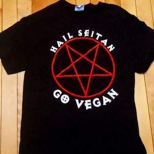 Heil Seitan Vegan Pentagram Shirt